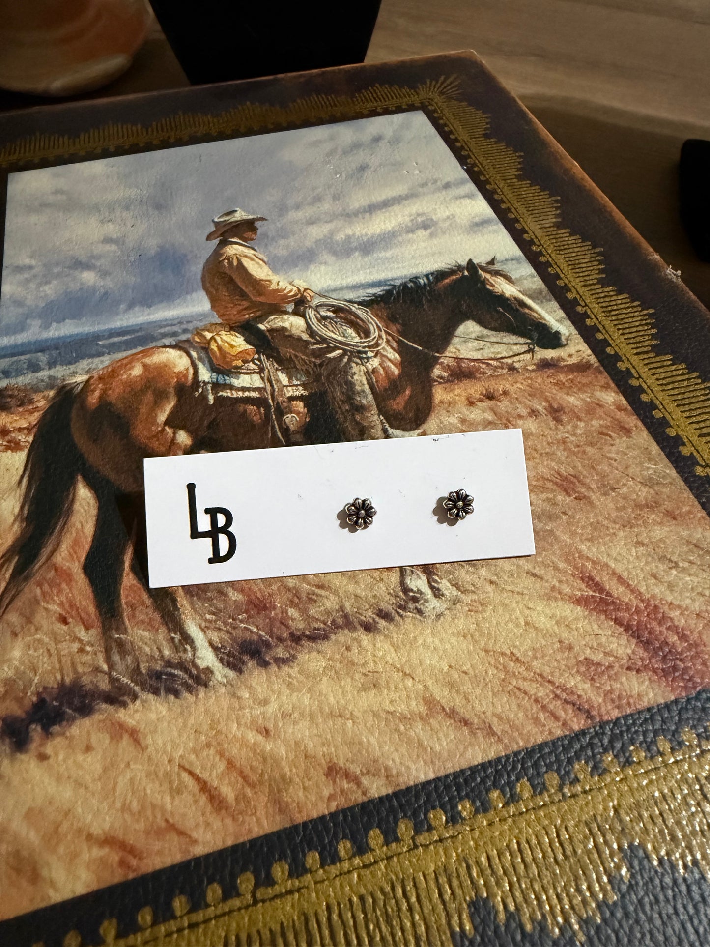 Silver Flower Studs