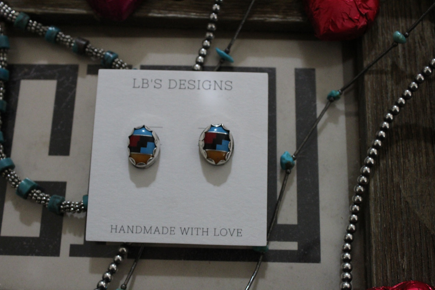 Scalloped Inlay Studs