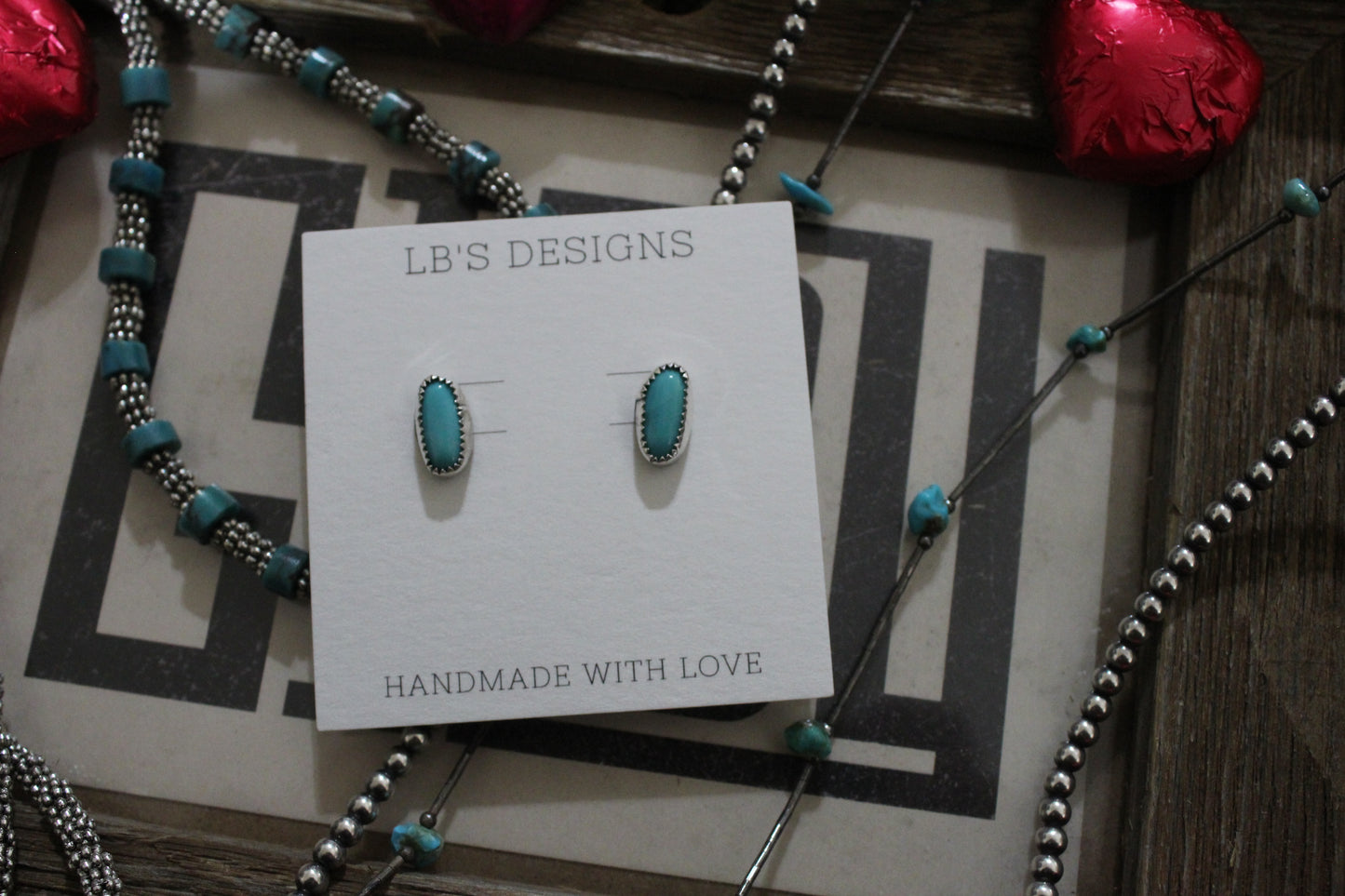 Turquoise Slab Studs