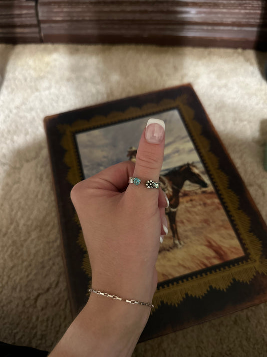 Turquoise Flower Ring