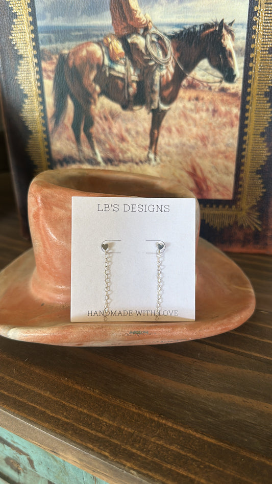 Heart String Studs