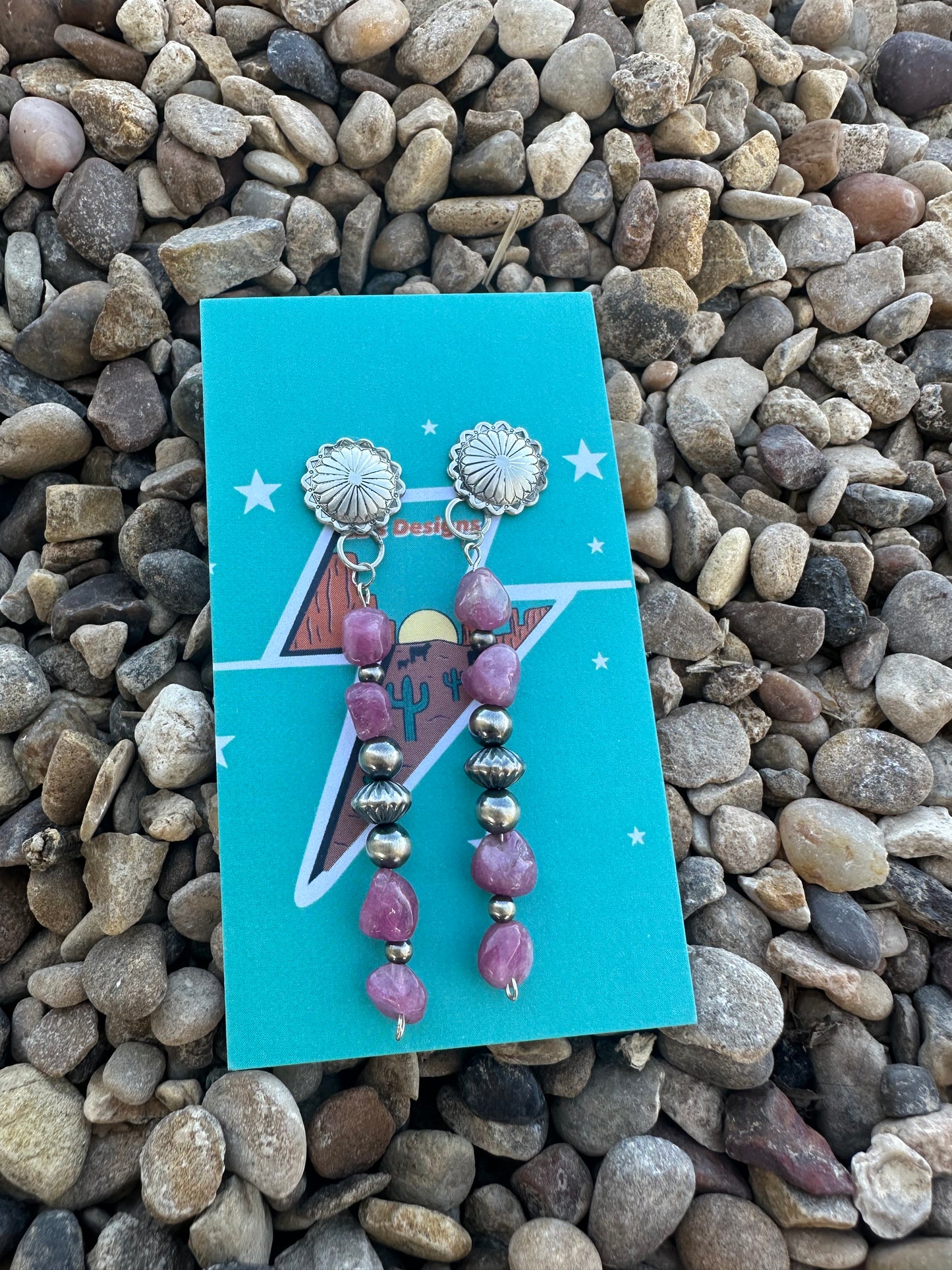 Pink Concho Studs