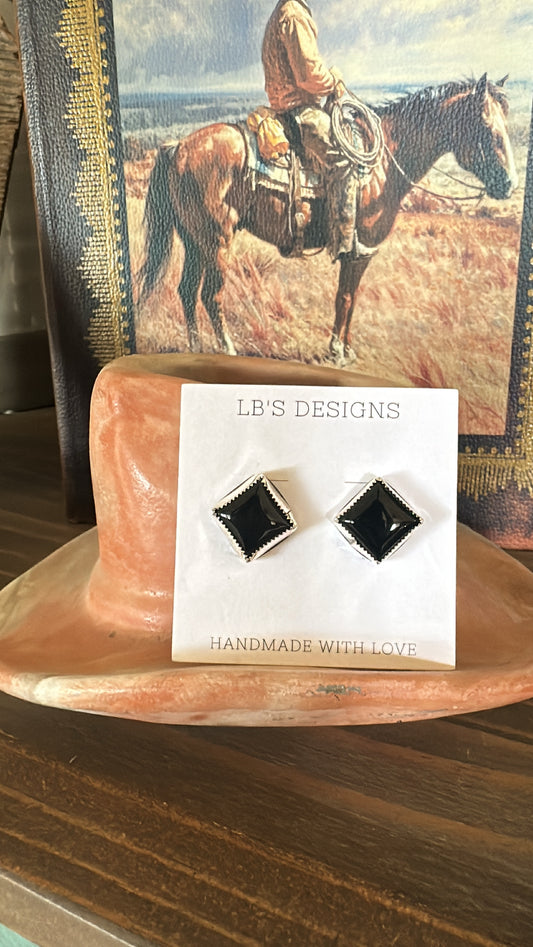 Onyx Diamond Earrings